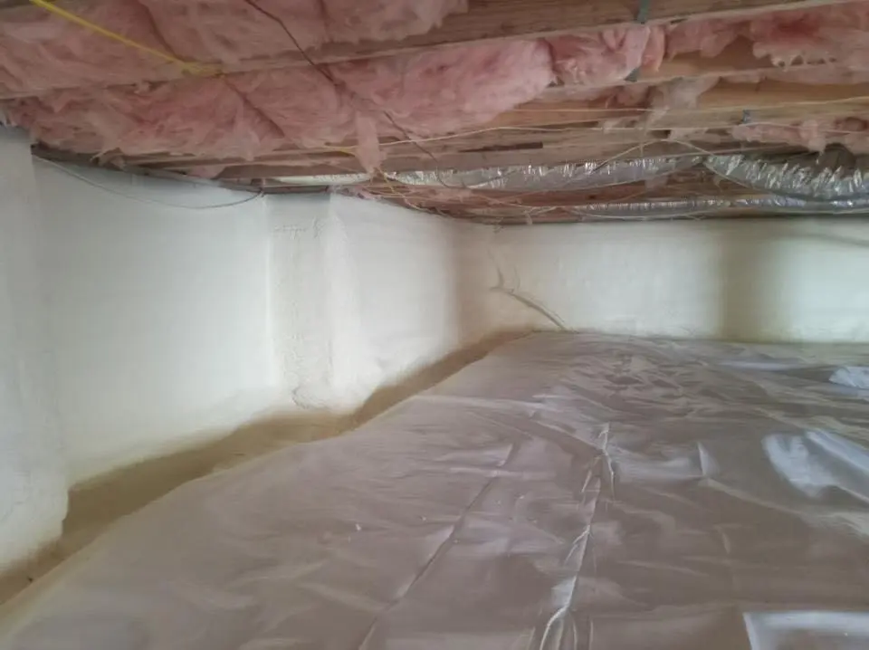 Crawl space encapsulation with closed-cell spray foam for Attic Insulation in Taos