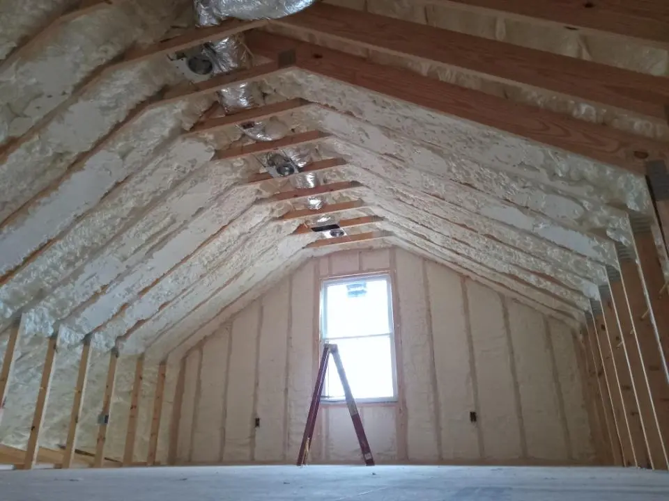 Spray foam roofing application for Crawl Space Insulation project in Taos
